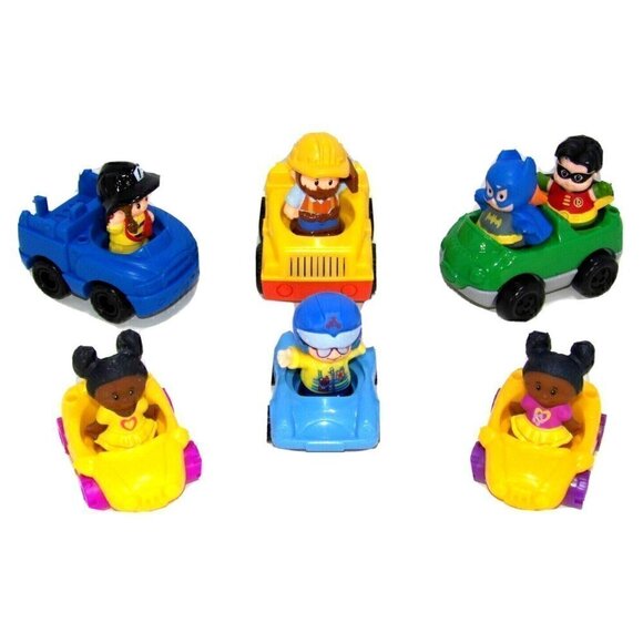Little People set of 6 vehicles and 7 figures, FISHER PRICE, MATTEL - Picture 1 of 3
